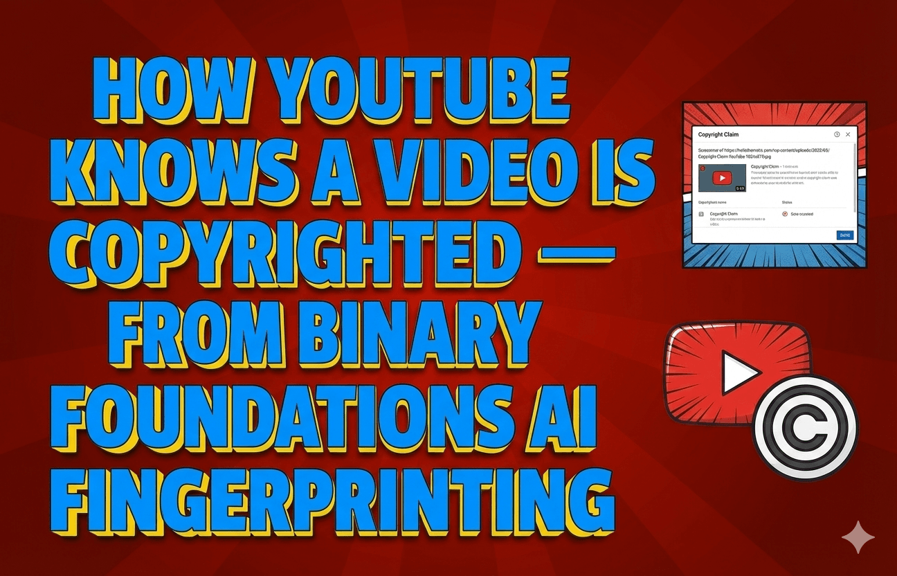 How YouTube Knows a Video Is Copyrighted — From Binary Foundations to Modern AI Fingerprinting